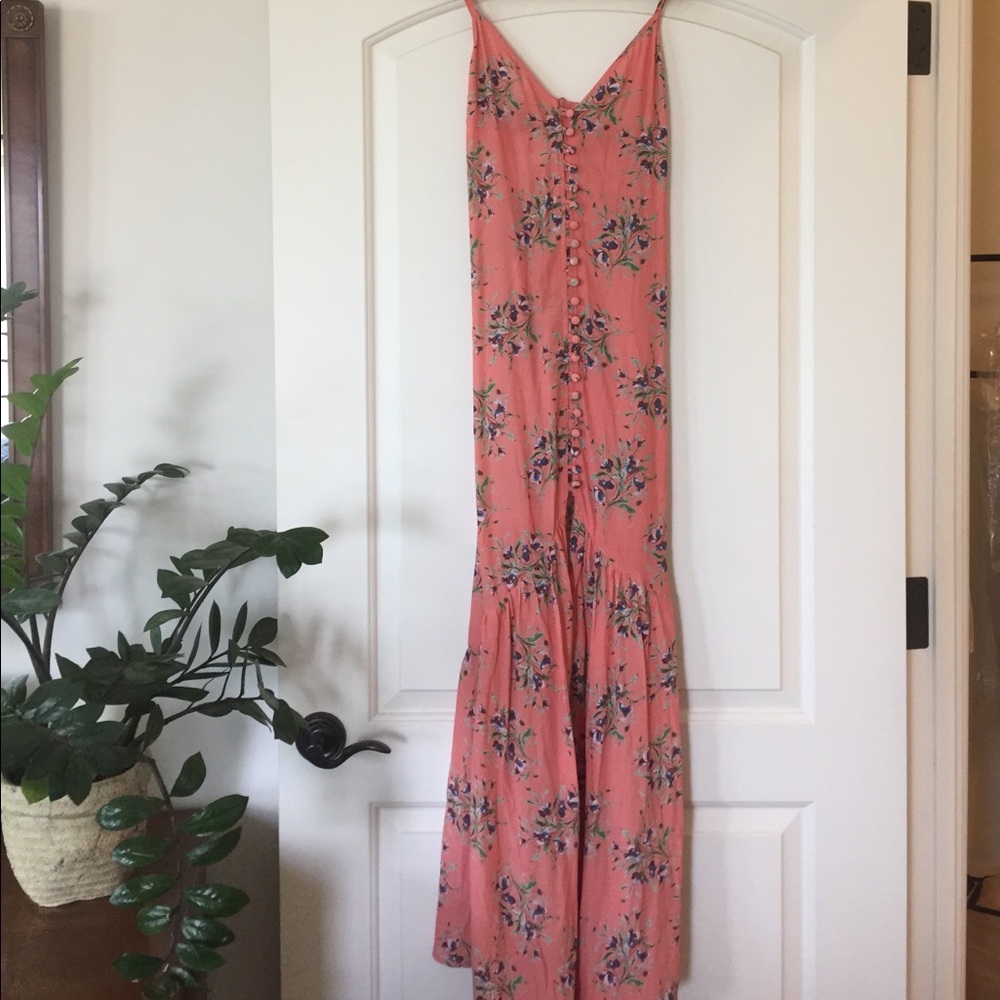 Flynn Skye Coral Floral Maxi Dress XS